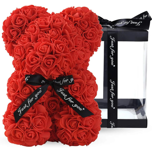 "RoseBear Bliss: Elegant Love in a Box"